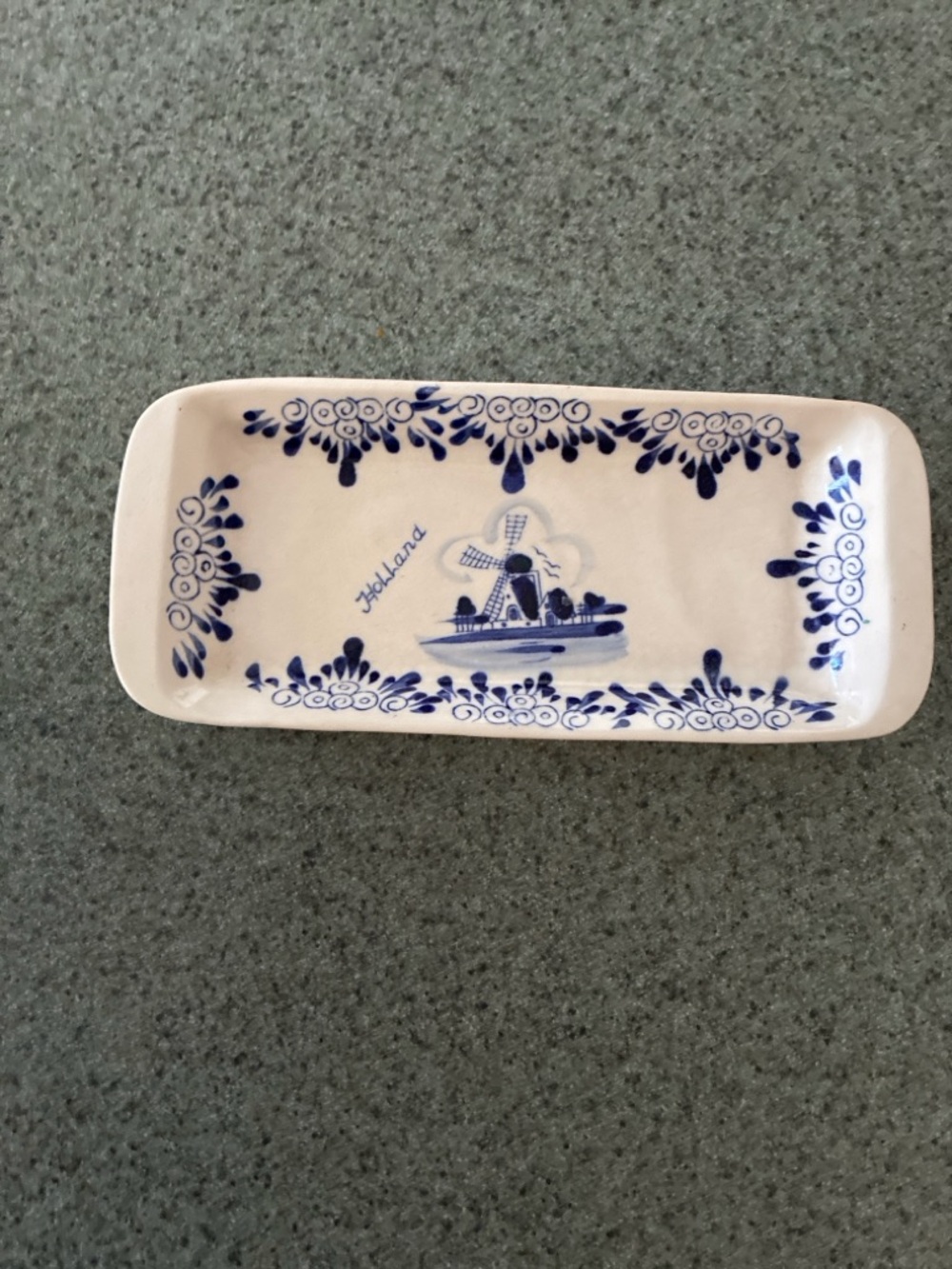 Blue and White Holland Ceramic Trinket Dish